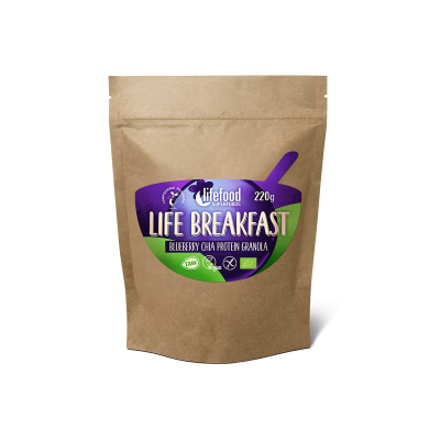 Raw Organic LIFE BREAKFAST Granola Blueberry Chia Protein
