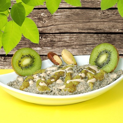 Brazil Nut Chia Pudding with Kiwi Sauce