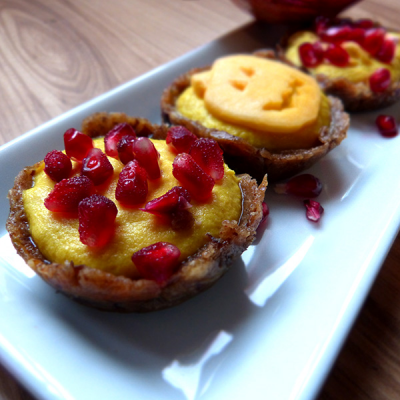 Raw Halloween Pumpkin Tarts