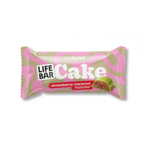 Organic LIFEBAR Cake Strawberry Caramel Matcha